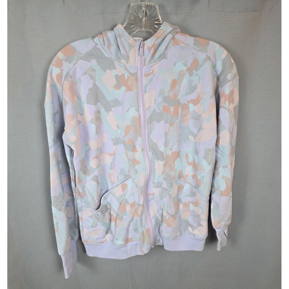 All In Motion Girls Fleece Full Zip Hoodie Camo Sweatshirt‎ XL 14
